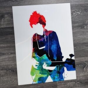 Large Bob Dylan watercolor acrylic print